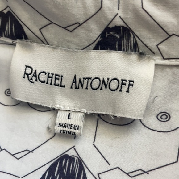 Rachel Antonoff Short Sleeve Dressler print L - Picture 5 of 10